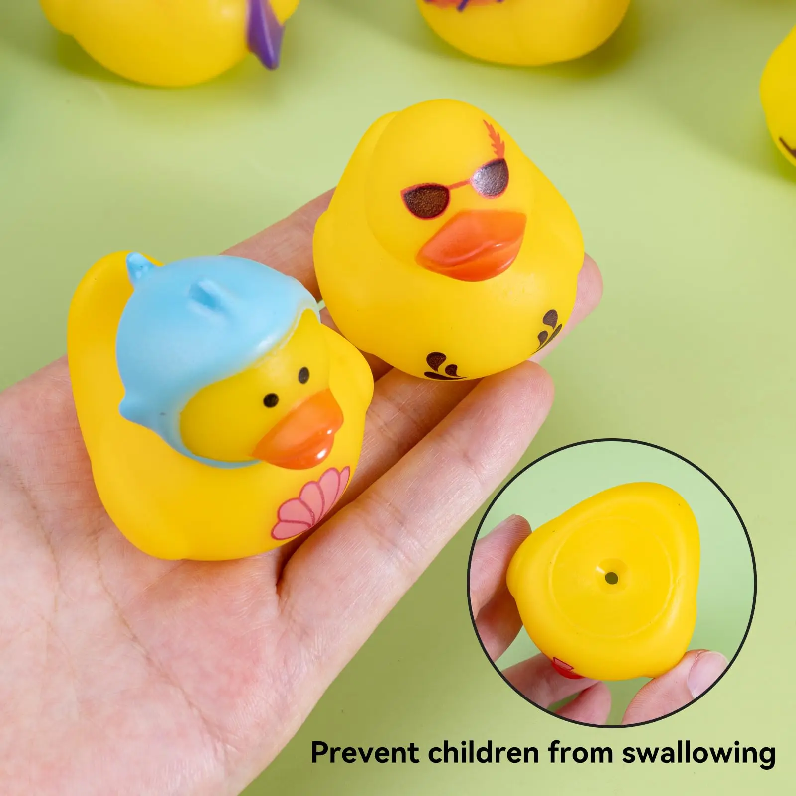 48 Pezzi Paperelle di Gomma Galleggianti Mini Giocattoli da Bagno Estivi, Paperelle Squeaky per Baby Shower, Bomboniere per Feste di Compleanno, Piscina e Vasca da Bagno