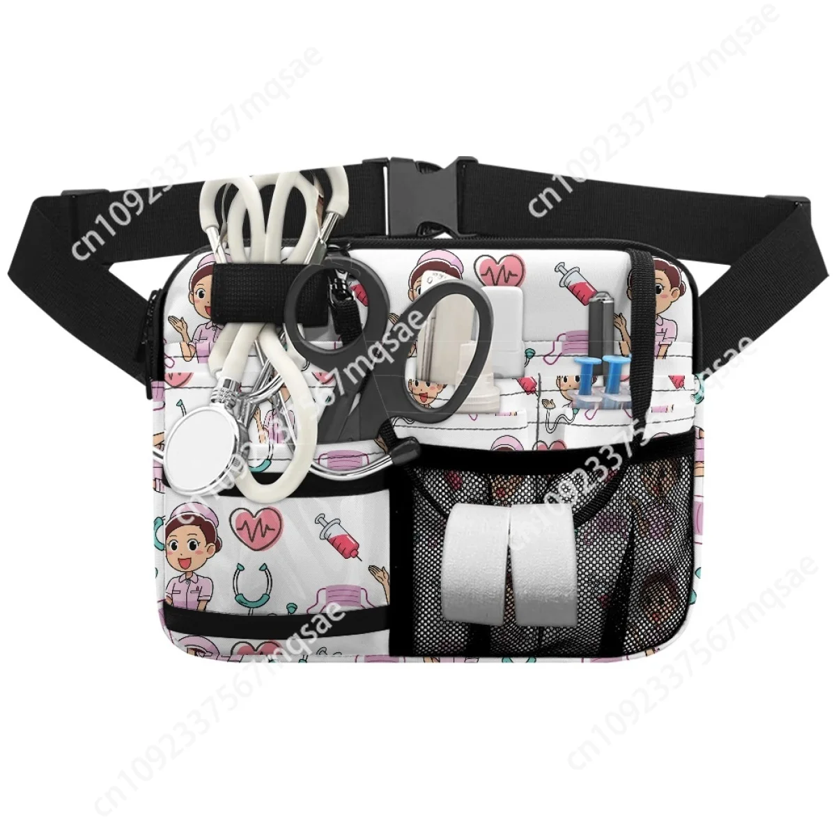 Medical Tool EKG Stethoscope Nurse Pattern Staff Work Pocket Operating Room Satchel Tool Storage Bag Customized Waist Pack