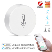 Tuya Zigbee Temperature And Humidity Sensor Smart Life Indoor Thermometer Monitor Work With Security Alexa Google Home Assistant