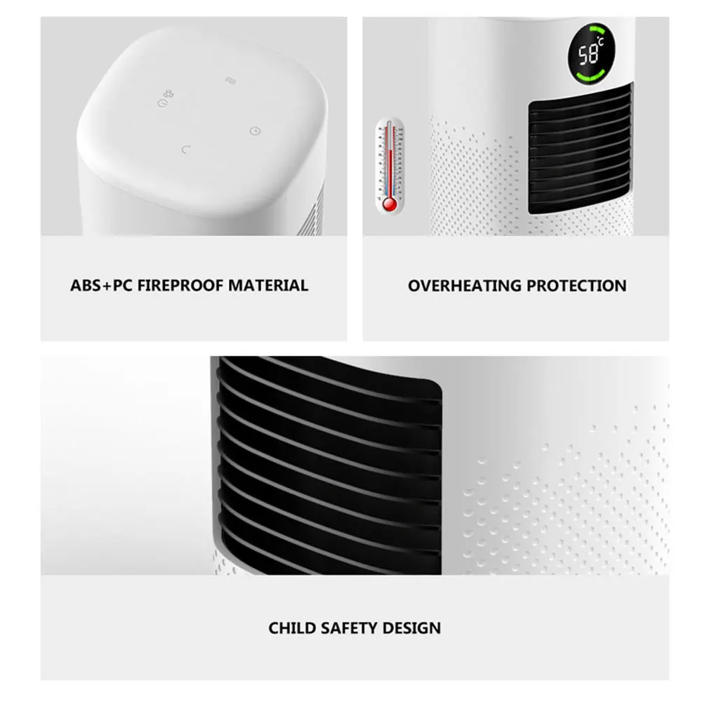 700W Mini แบบพกพา Fast ไฟฟ้าเครื่องทําความร้อน Touch Control พัดลมร้อนฤดูหนาวอุ่นป้องกันความร้อนสูงเกินไป Air เครื่องทําความร้อน 220V