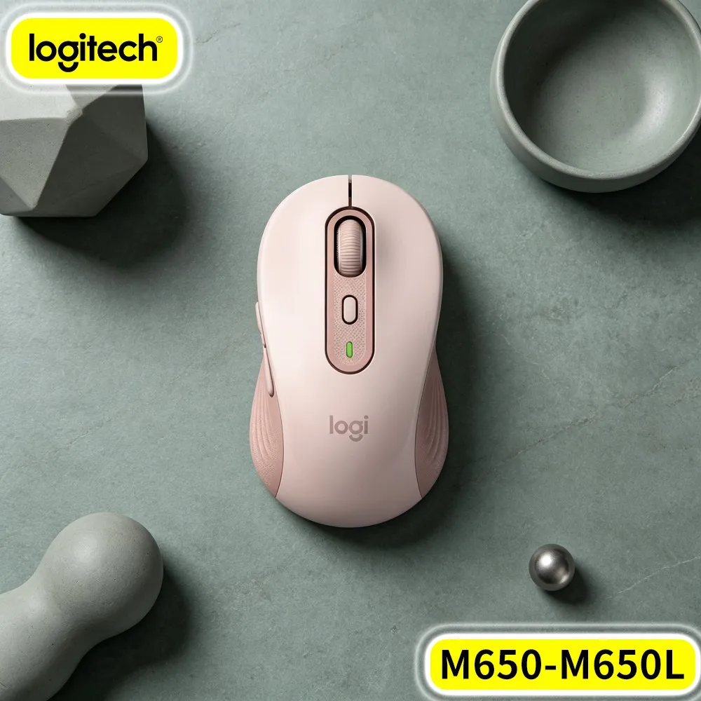 Logitech M650/M650L Signature Wireless Mouse Recycled Plastic High Accuracy Sensor Thumb Cushion Professional Office Worker