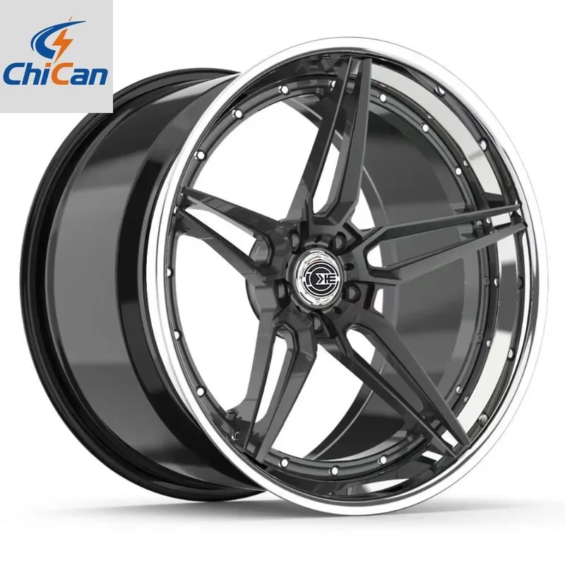 

[2026]Chican Custom Forged 2 Piece Deep Dish Alloy Rim Polish Lip 5x114.3 5x120 5x130 15 18-26 Inch Wheels