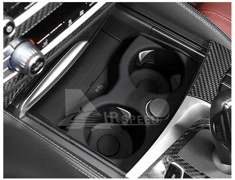 Silikon für BMW 5 G30 G38 6er G32 6 GT 2018 2019 2020 2021 2022 2023 Auto-Getränkehalter-Untersetzer Mittelkonsole Abdeckung Zierleiste – Detail 8