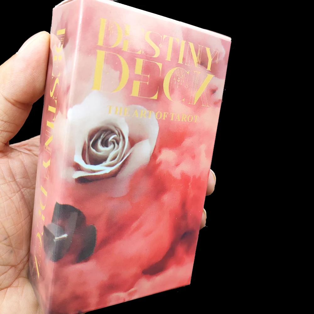 NEW 12CMX7CM The Destiny Divination Tarot Deck for Beginners with Gold Embossing for Women With Paper Guidebook English