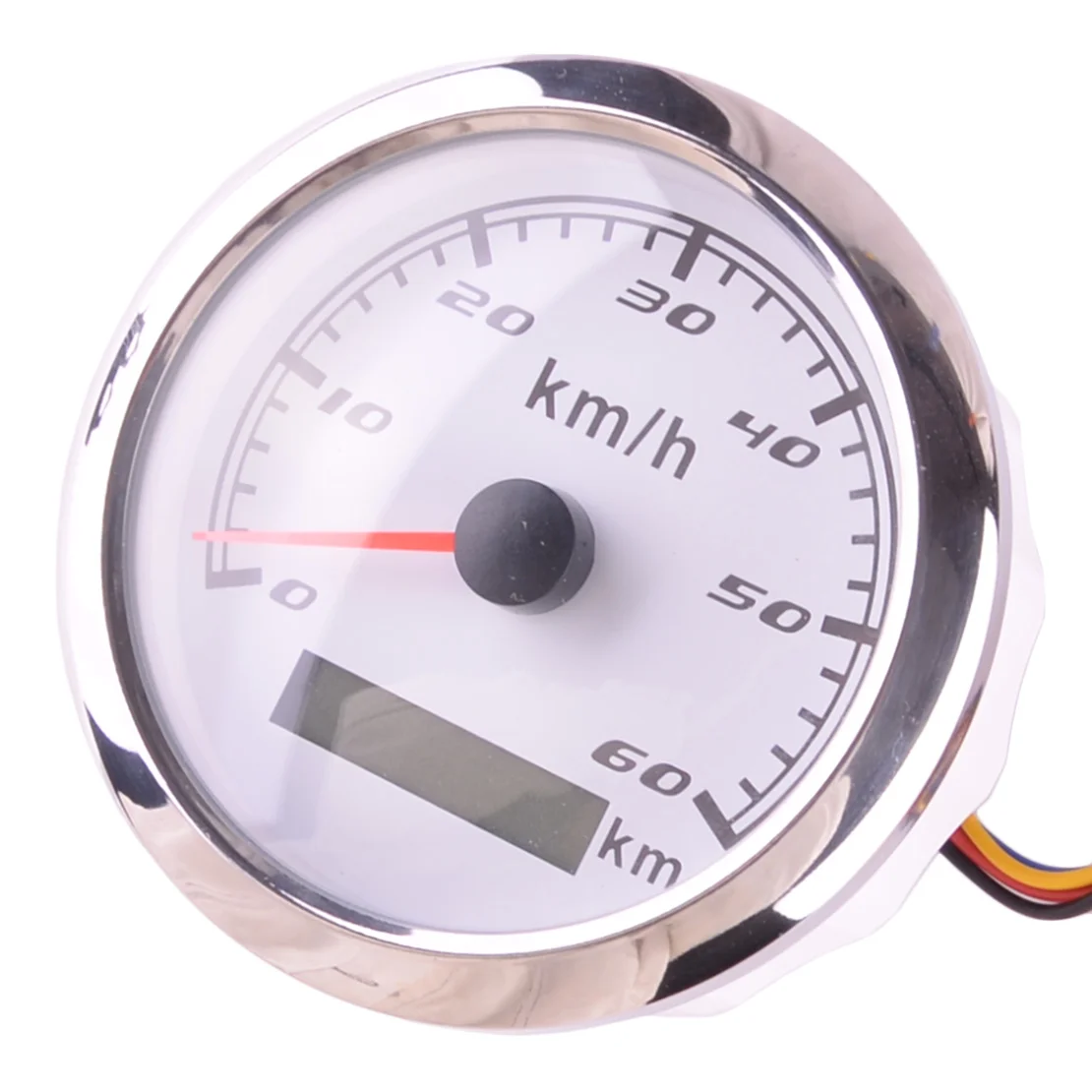 85mm 12V/24V Gauge Speedometer Mile Counter Tacho Meter 0-60km/h Universal for Truck Bus Motorcycle Yacht Boat Car