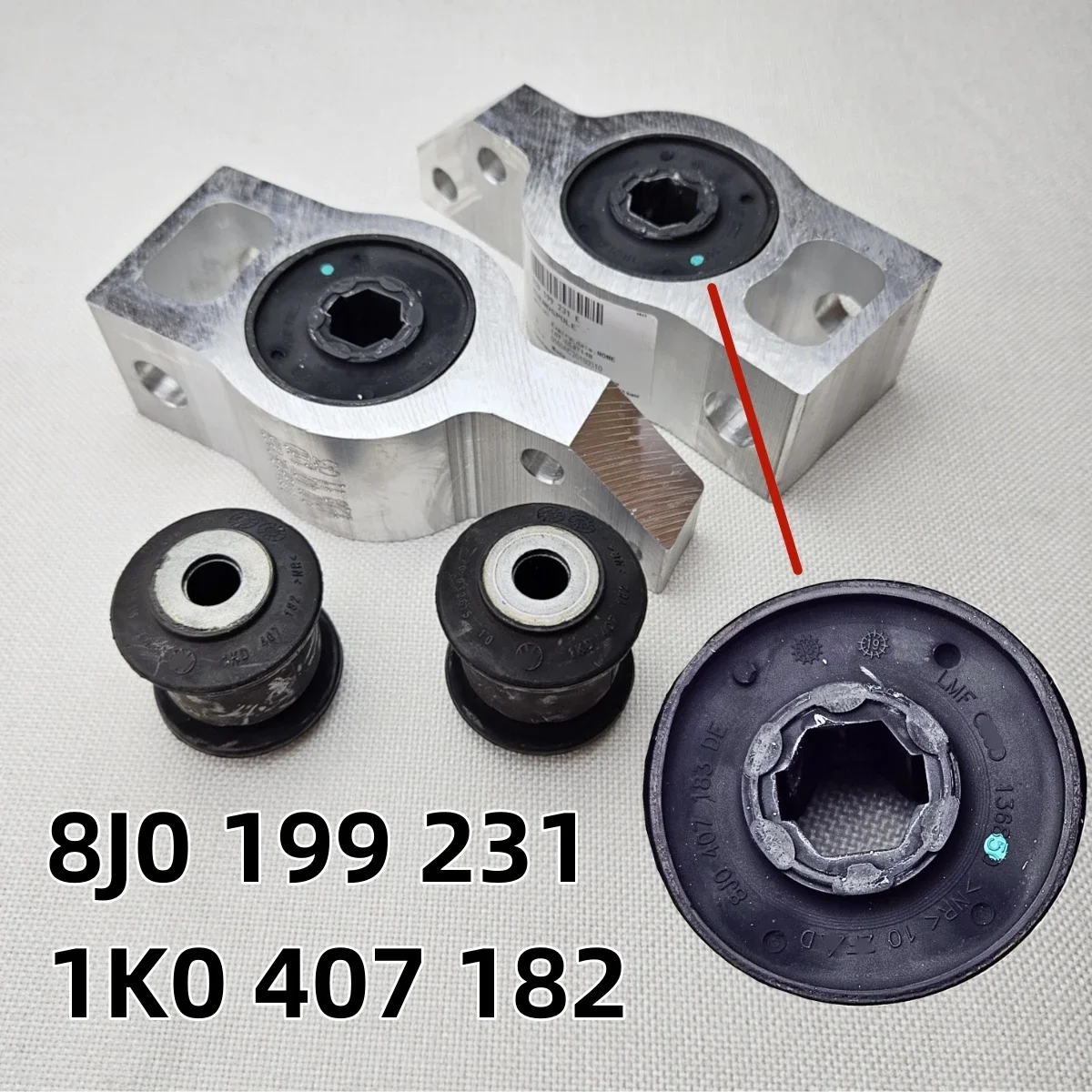 3C0199231E Front Control Arms Bushing Lower Bracket Rubber Suspension For VW Passat B6 B7 Tiguan CC TT/TTS Sharan 8J0 199 231