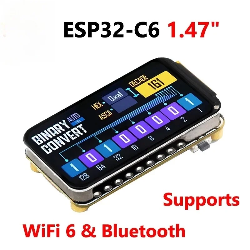 Waveshare ESP32-C6 1.47 بوصة لوحة تطوير العرض 172 × 320 يدعم WiFi 6 وبلوتوث ESP32 1.47 بوصة تعمل باللمس Type-C #1
