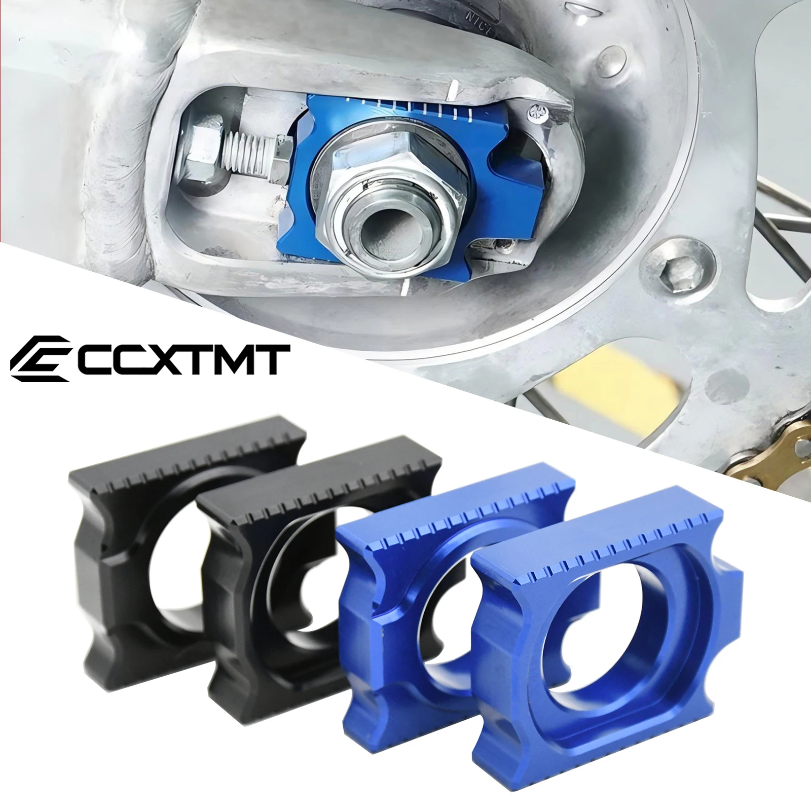 

Motorcycle Rear Axle Block Chain Adjuster For Yamaha YZ250F 2009-2023 YZ450F 2010-2023 YZ 250F 450F Dirt Bike Universal Parts