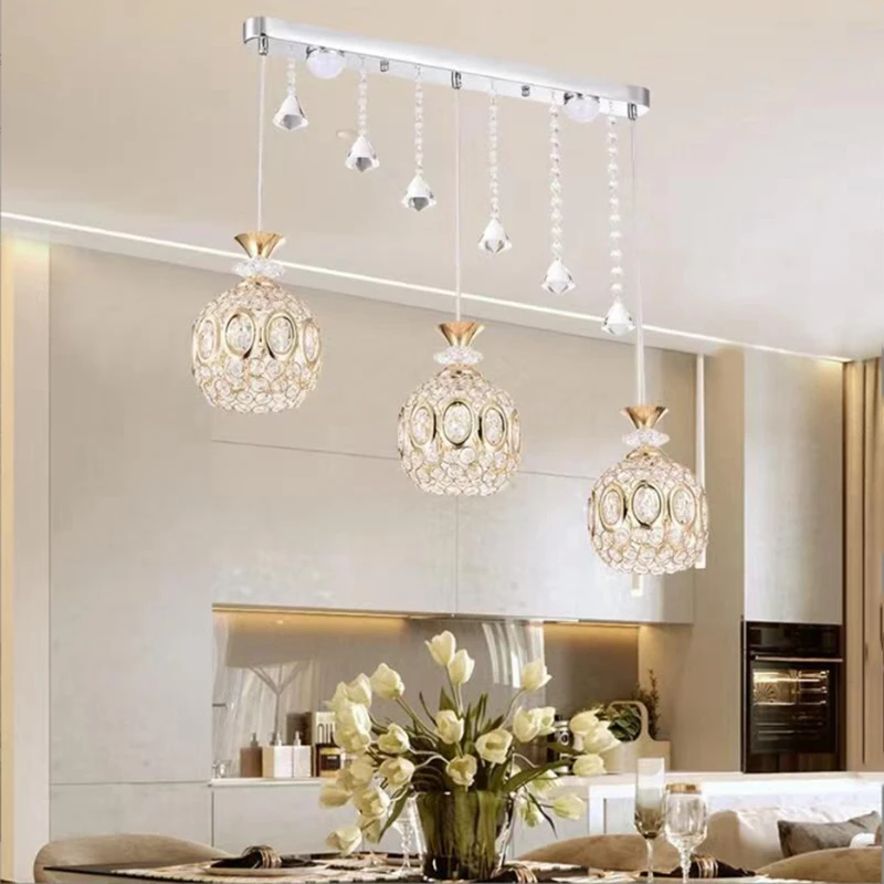 Hot Selling Modern Crystal Restaurant Chandelier Originality LED  Bedroom Ceiling Light Indoor Decorate Lighting Fixtures