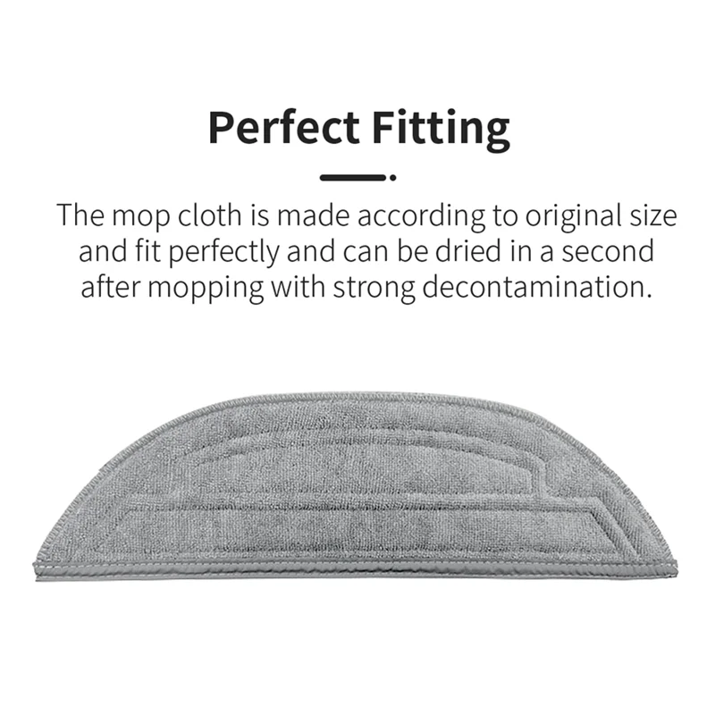 F-T 12PCS เปลี่ยนผ้าซับสําหรับ Roborock S8 Maxv Ultra/G20S/S8pro Maxv หุ่นยนต์สูญญากาศไมโครไฟเบอร์ Mopping ผ้าอุปกรณ์เสริม
