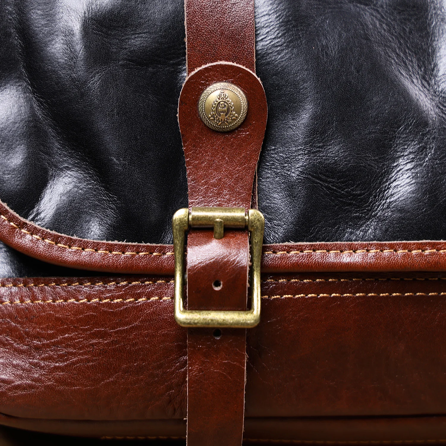 S.WORKER Vintage Echtleder Herren-Umhängetasche Crossbody-Taschen Crazy Horse Rindsleder Schultertasche Top-Layer Mode – Detail 9