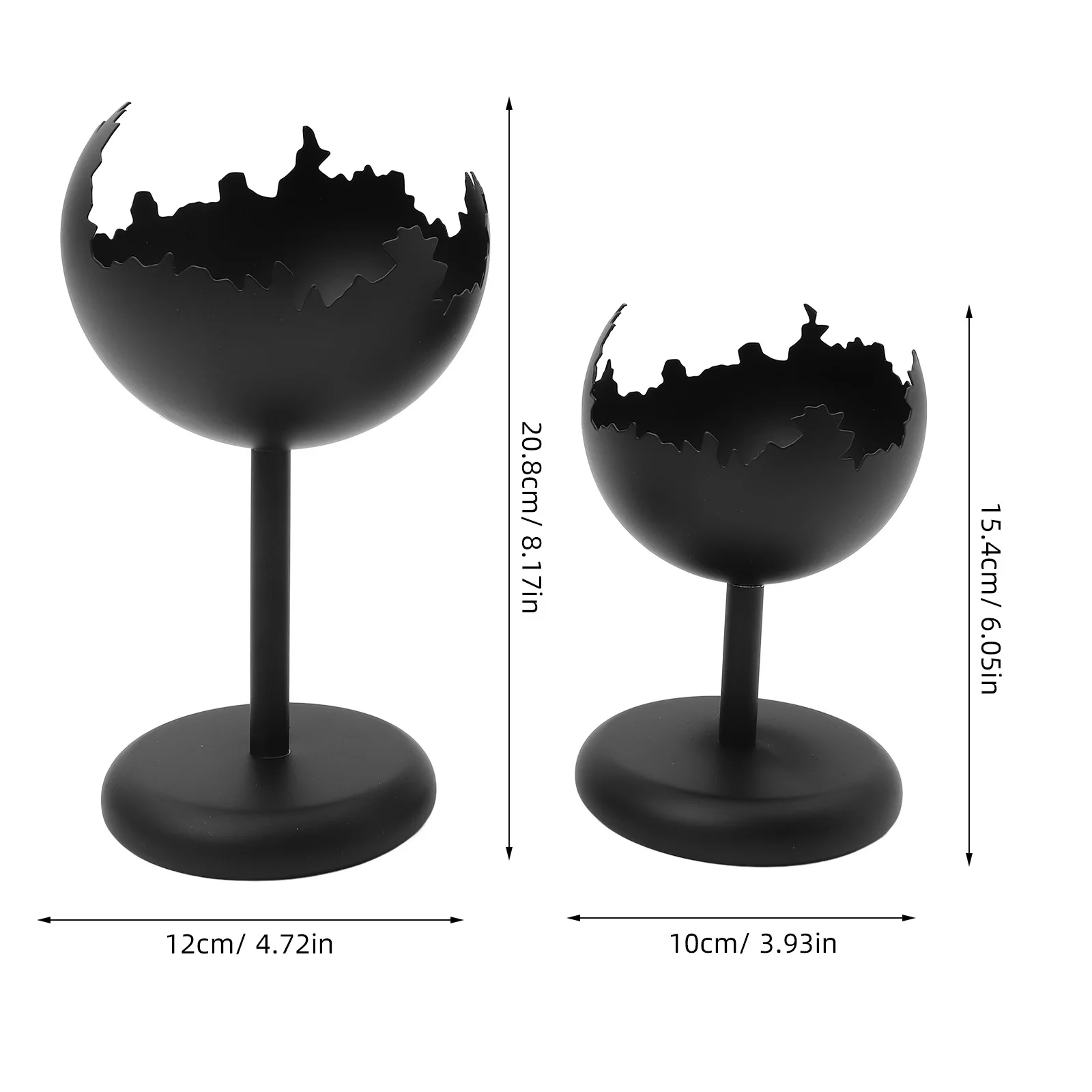 قطعتان من زخرفة الشمعدانات الحديدية للمناسبات الاحتفالية وحوامل الاستخدام اليومي لحوامل الشمعدانات الحديدية