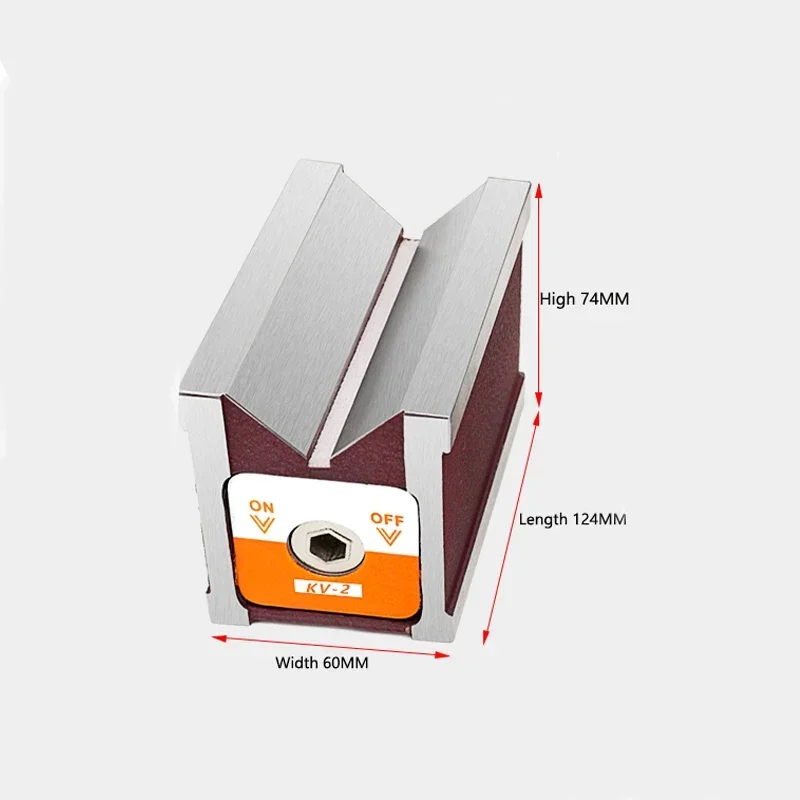 KV-2 Magnetic Triangular Table Right Angle Magnetic Base Laser Machine V Type Magnetic Block Wire Cutting Magnet 12K CH