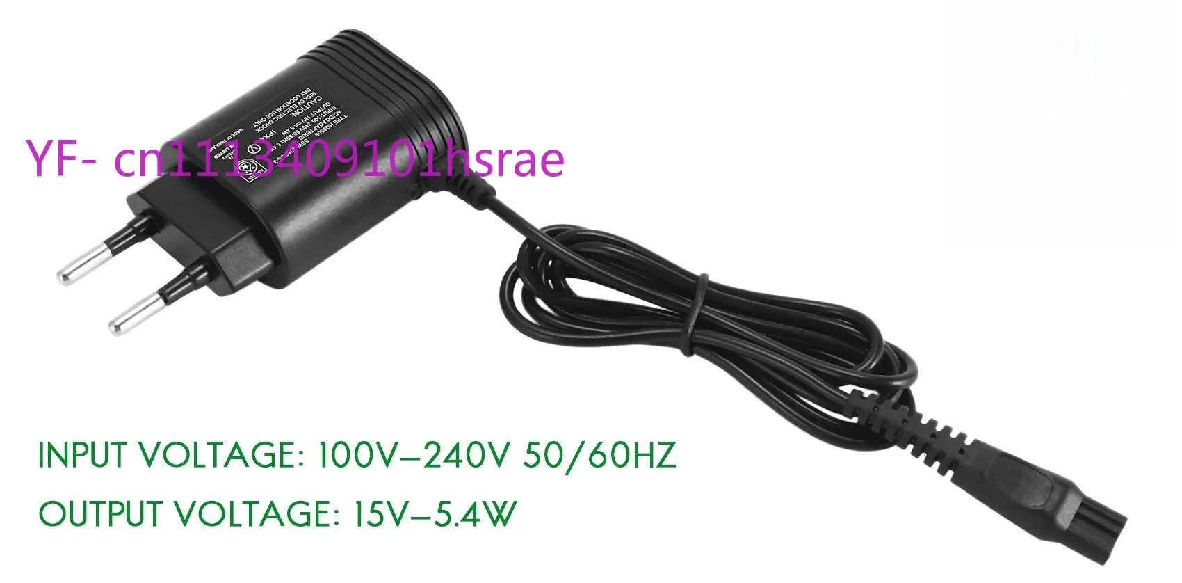 2PCS 15V HQ8505 Charger Power Supply Adapter EU Plug for OneBlade QP6520 QP6510 Shaver Razor Power Cord