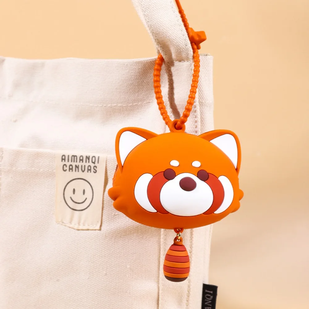 Mini 3D Silicone Coin Wallet Anime Soft Coin Purse Red Panda Storage Headphone Storage Bag Kids Adults