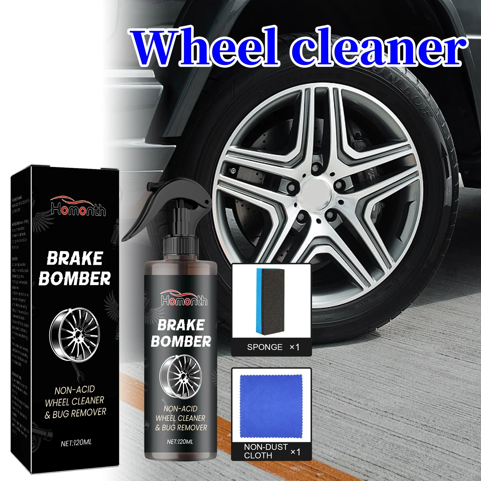 

Rim Cleaner For Car Liquid Cleaner Spray Mild For Wheel 120ml Powerful Wheel Repair Cleaner Remover Supplies For Alloy Chrome