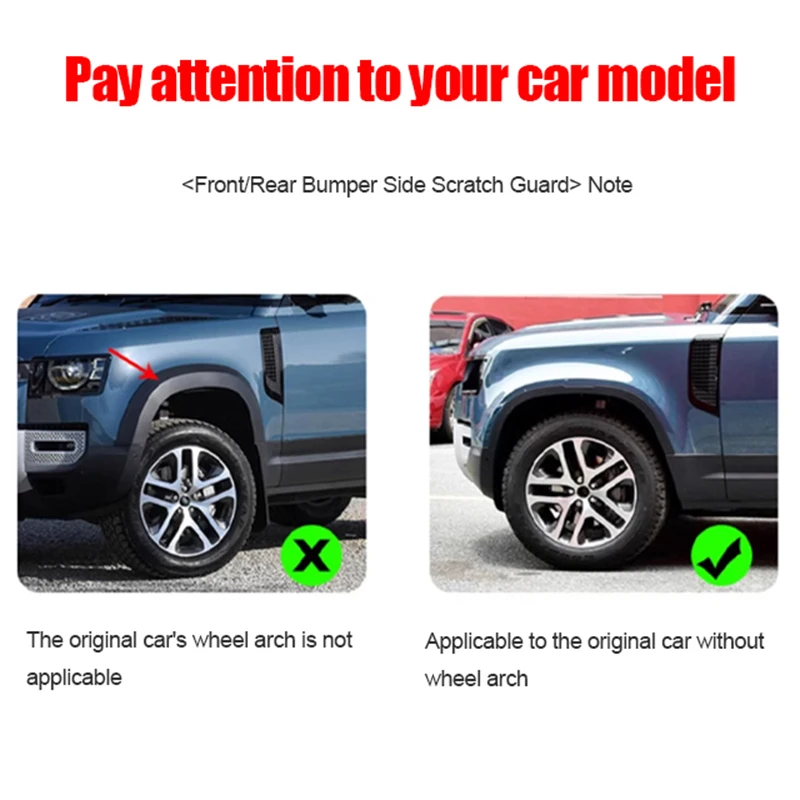 9 pezzi per Land Rover Defender 90 nero opaco strutturato kit antigraffio piastra di protezione del bagagliaio fanale posteriore protezione antigraffio coperture per specchi