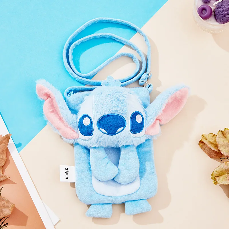 Miniso Crossbody Phone Bag Stitch Judy Hopps Zootopia Kawaii Anime Figures Cartoon Phone Plush Wallet UNISEX Birthday Present