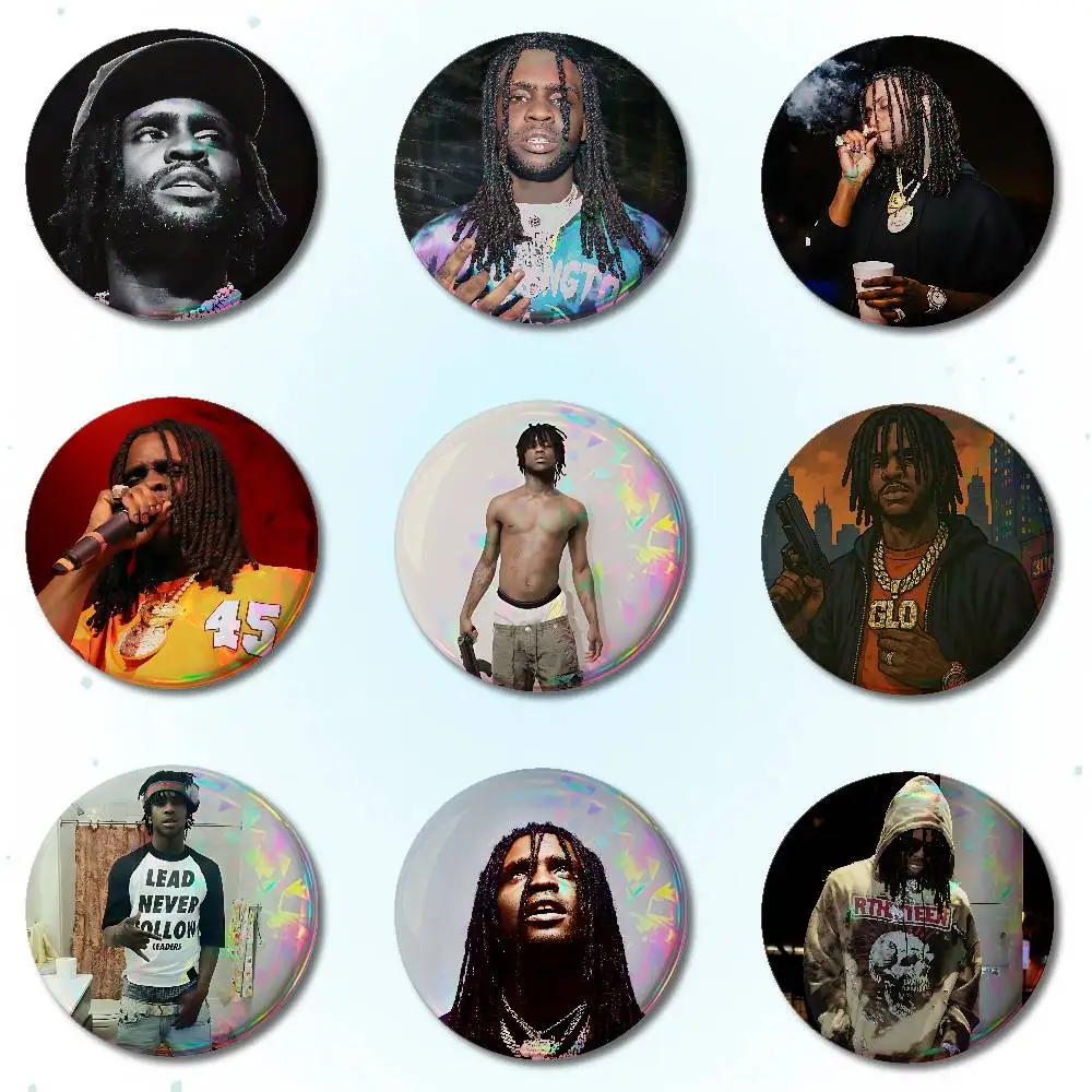 C-ChiefS K-Keef Rapper Badges Round Brooch Cute Cartoon Idol Cosplay Badges DIY Backpack Clothing Jewelry Pins