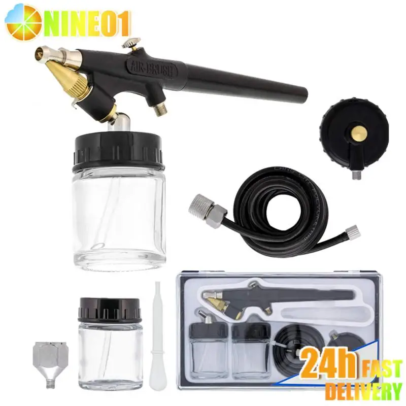 

Spray Gun Airbrush With Compressor Single-Action Portable 0.8mm Airbrush Pen Kit For Nail Airbrush For Model Cake Car Painting