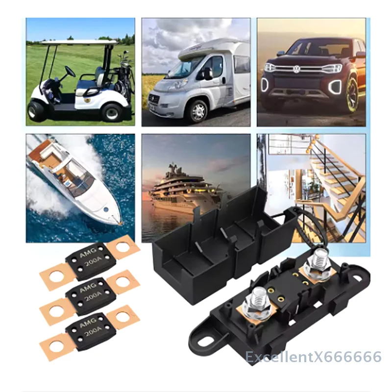 

Premium MEGA Auto Bolt-on Blade Fuse Diverse ANM Fuse Holder 30A-300A Vehicle Circuit Breaker for Electrical Systems