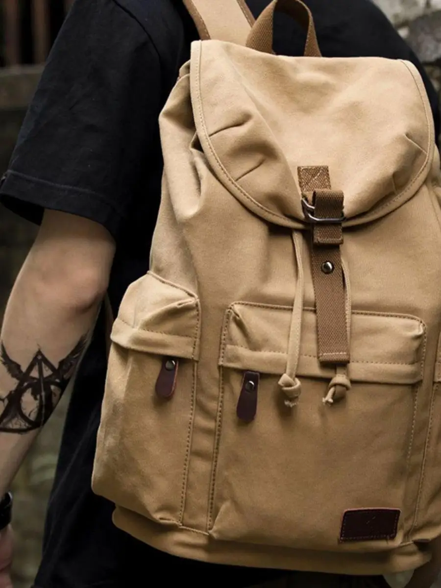 

Мужская сумка для книг в стиле ретро Canvas Pohish Large Capaci Casual Sle для школьников средней школы, сумка для книг для отдыха, матч всех мальчиков объедините