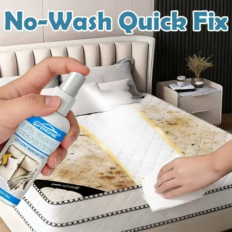 QIFENGHE 100ml Sofa Fabric Renovating Spray, Fabric Cleaner & Restorer for Couch, Sofa & Upholstery, Deep Stain Remover
