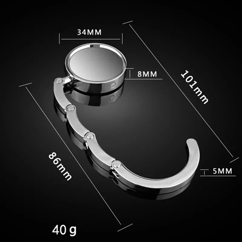 Portable Folding Bag Hook Purse Handbag Hanger Women's Bag Storage Holder for Indoor Outdoor Table Use Christmas Gift