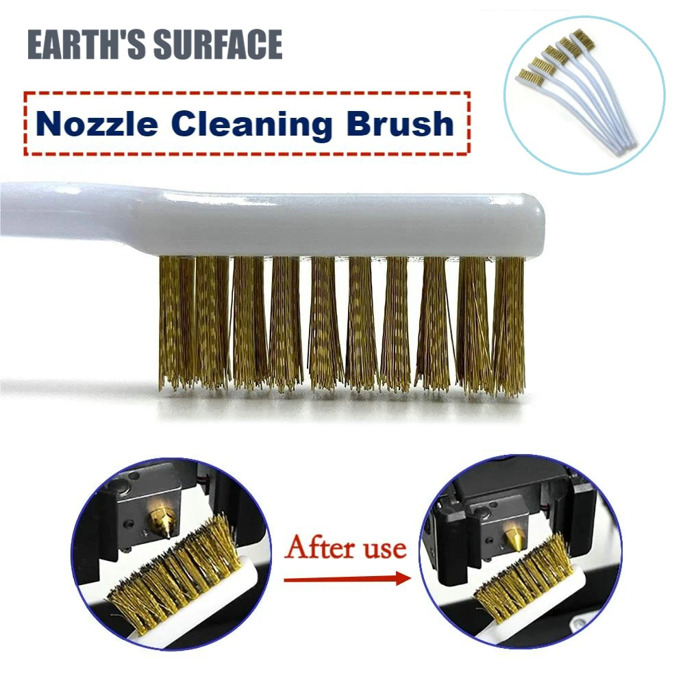 

ES-3D Printer Parts1/2/3 Pcs 175mm Copper Wire Toothbrush Nozzle For 3D Printer Part MK8/CR10/Ender3 Nozzle Metal Cleaning Brush