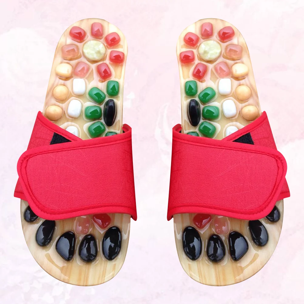 

Foot Health Massage Shoes While Sandals Slippers Massager Cobblestone Chinese Style