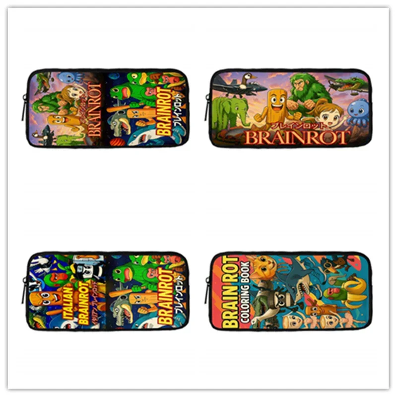 حقائب أقلام رصاص من برينروت للأطفال، حقائب أقلام رصاص مدرسية للأطفال من كارتون برين روت للفتيات، مقلمة كبيرة وبسيطة للأطفال