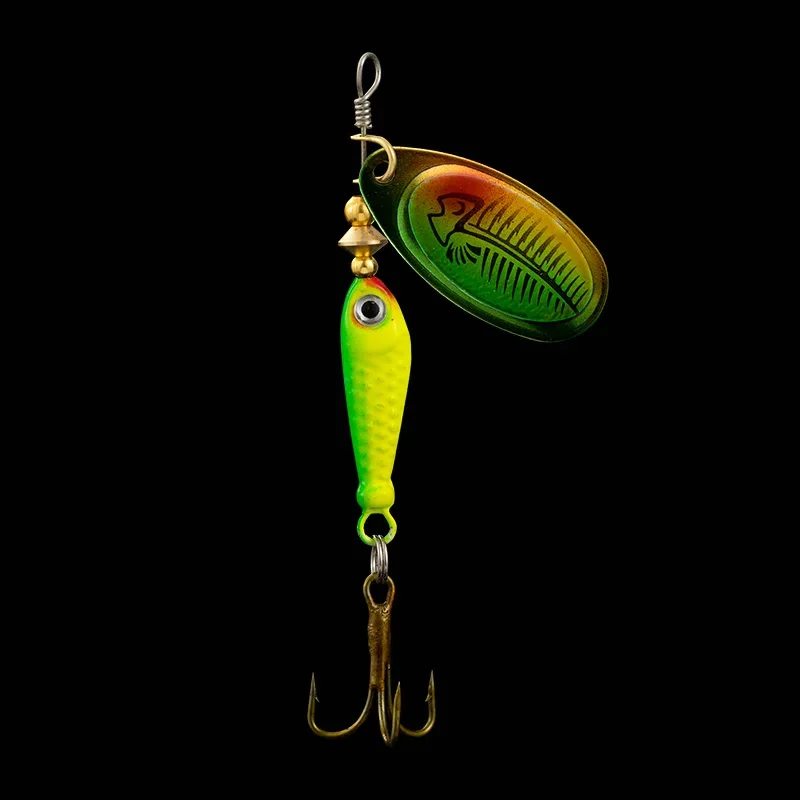9g rotierender Angelköder, Löffelköder, Metallköder, dreifacher Haken, künstlicher Fisch, Wobbler, Feeder