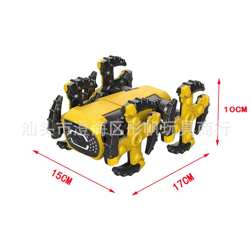 Interactive หุ่นยนต์สุนัข Gesture Sensing อุปสรรคอินฟราเรดอิเล็กทรอนิกส์ลูกสุนัข 4/6 ล้อ DIY ประกอบสมาร์ทปีนเขาสัตว์ของเล่นเด็ก