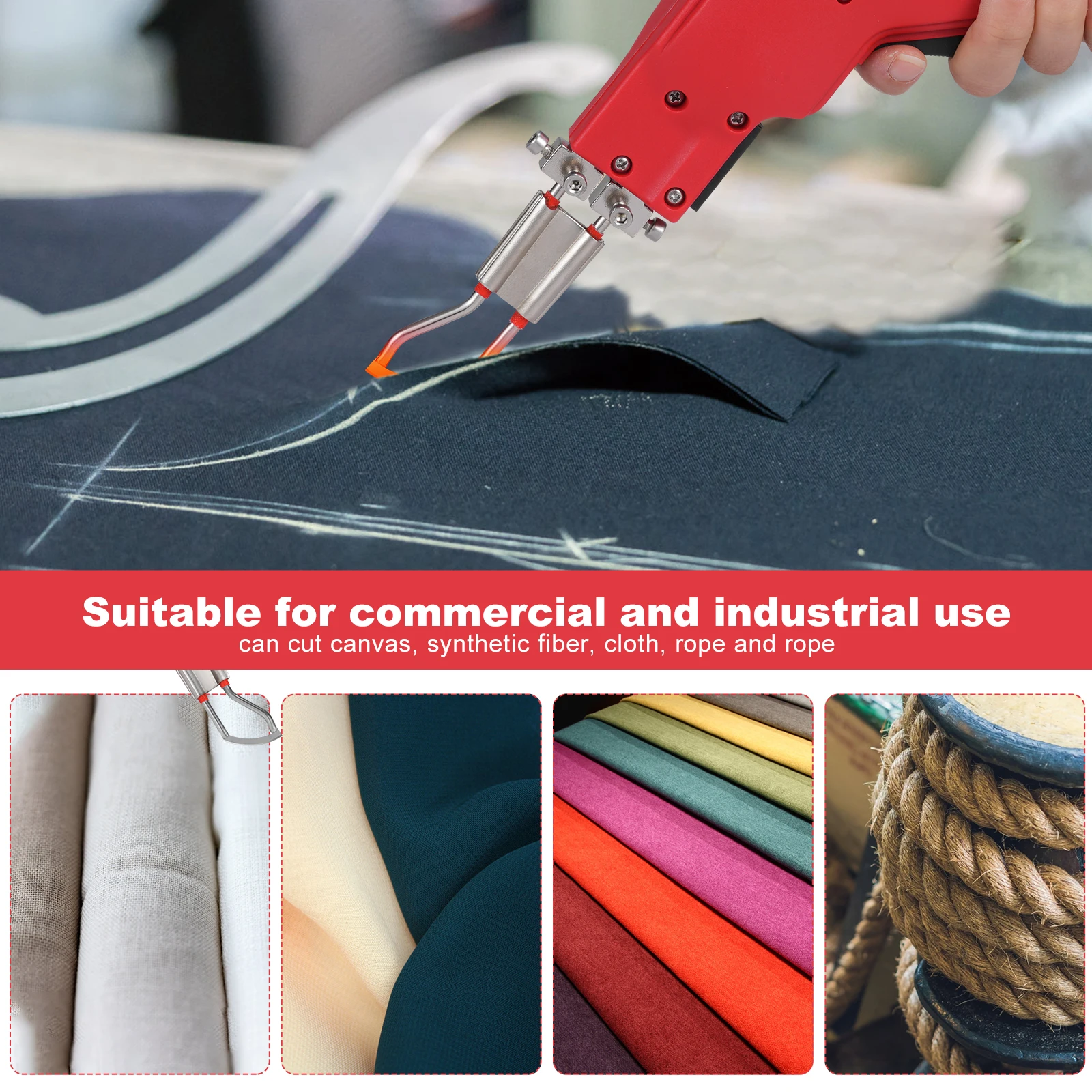 Резак для ткани с воздушным охлаждением Нож для резки ленты Нож для резки лямок Термо-нож для резки ткани Электрический Тепловой Нож Горячий Нож для резки веревки