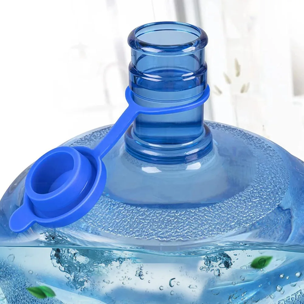 High Quality Non-Spill Water Jugs Cap with Inner Plug Thick Silicone Water Bottle Cover Reusable Durable Drinking Bucket Cover