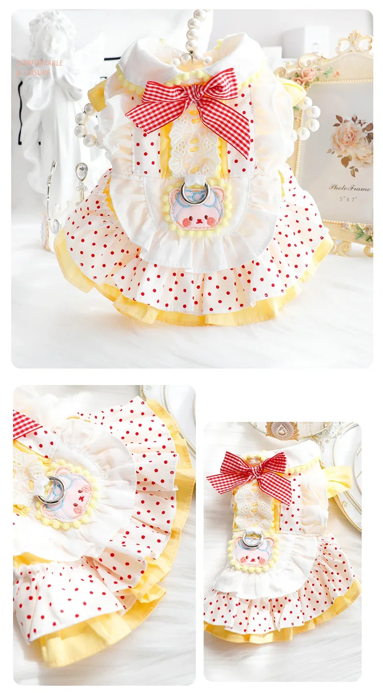 Pet Princess Skirt for Dog Cat, Suitable for Teddy Maltese Small Dog in Spring and Summer