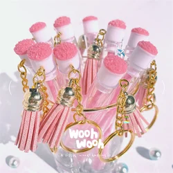 10pcs Tube Eyelash Brush With Gold Keychain Tassel Glitter Mascara Wand For Lash Extension Comb Container Makeup Tool