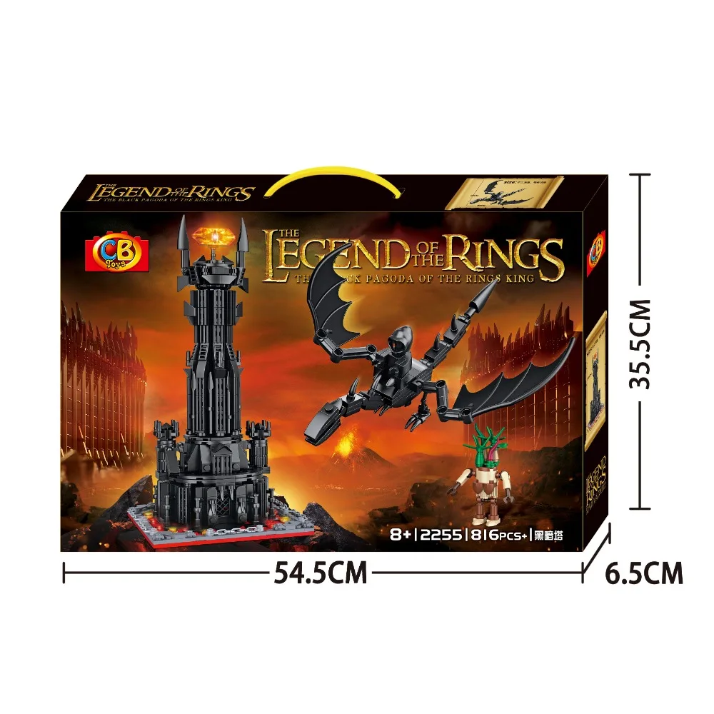 816 قطعة قطع الدائري الوحش التنين لورد برج الظلام نموذج اللبنات لعبة أطفال أطفال هدايا عيد الميلاد الطوب