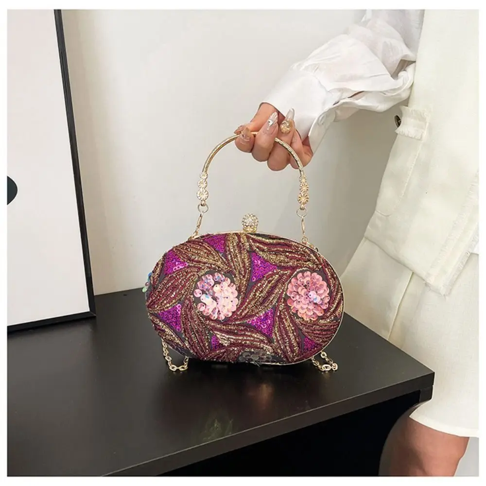 

Make Up Storage Glitter Evening Banquet Bag Exquisite Light Luxury Shiny Crossbody Bag Embroidery Sweet Wrist Bag Party