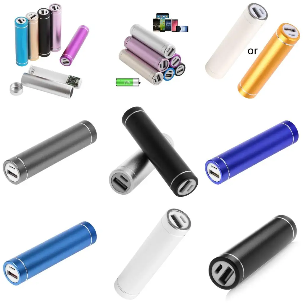 Kotak Penyimpanan Kit DIY Power Bank Logam Gratis Setelan Pengelasan 1X Baterai 18650 5V 1A Pengisi Daya Eksternal USB Ponsel Pintar