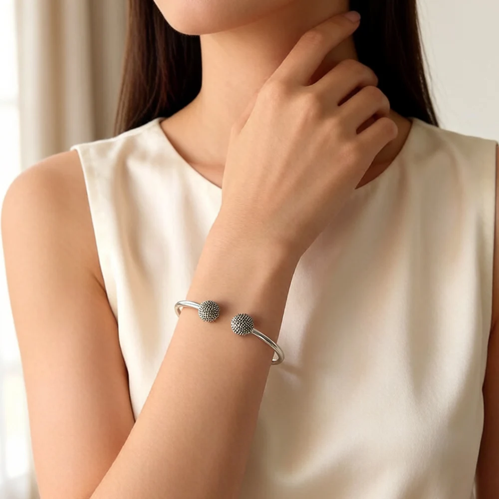 Bracelet Bangle Kathmandu Europe Style Fashion Karma Glam Gift For Women Brand New Jewelry In 925 Sterling Silver
