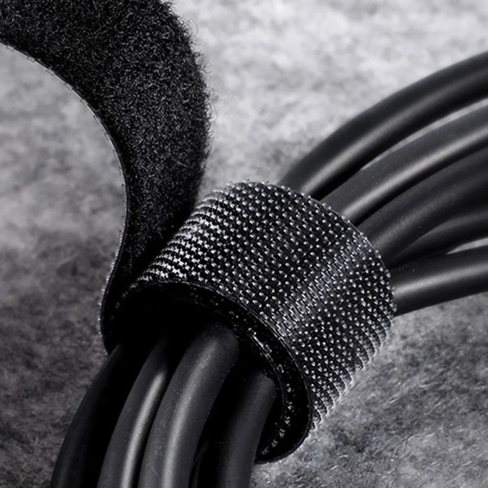 

Reusable Cable Ties Straps 3M Black Strong Hook Loop Tape Cord Organizer Wire Management Reusable Fastening Ties