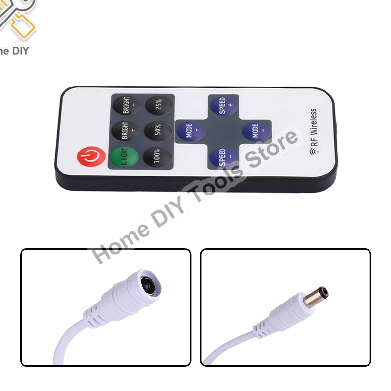 Single Color Dimmer 9/11 Keys LED Strip Controller Mini Dimmer RF Remote DC 5V 12V 24V Controller For LED 5050 2835