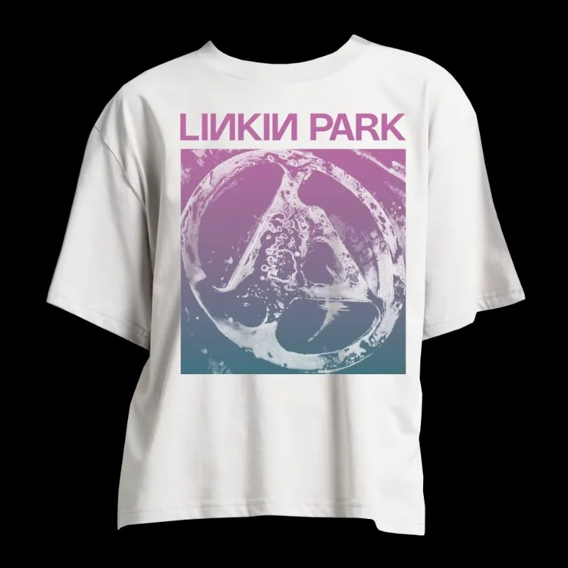 2025 لينكين بارك من صفر جولة حول العالم المحيطة المرأة تي شيرتات قصيرة الاكمام روك مروحة دعم تي شيرت كبير الحجم تي شيرت الملابس #2