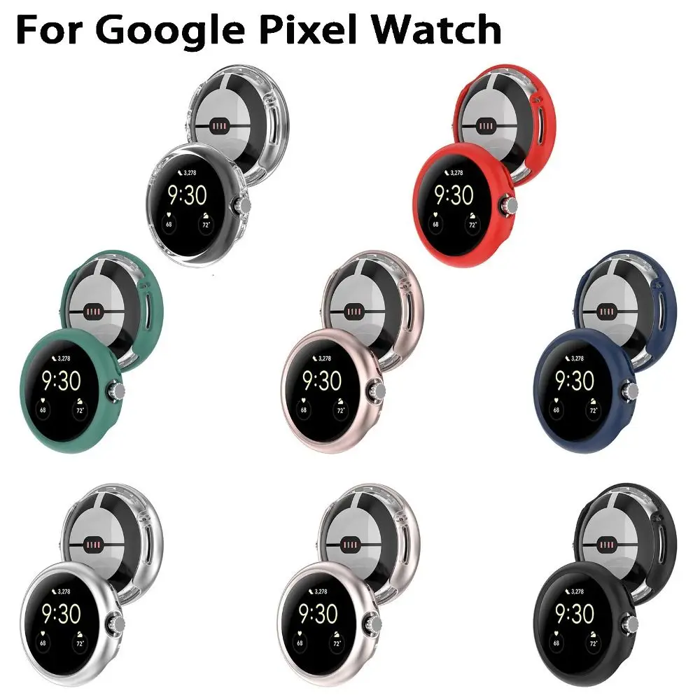 Anti-scratch Bumper Frame Case Protective Screen Protector PC Cover For Google Pixel Watch