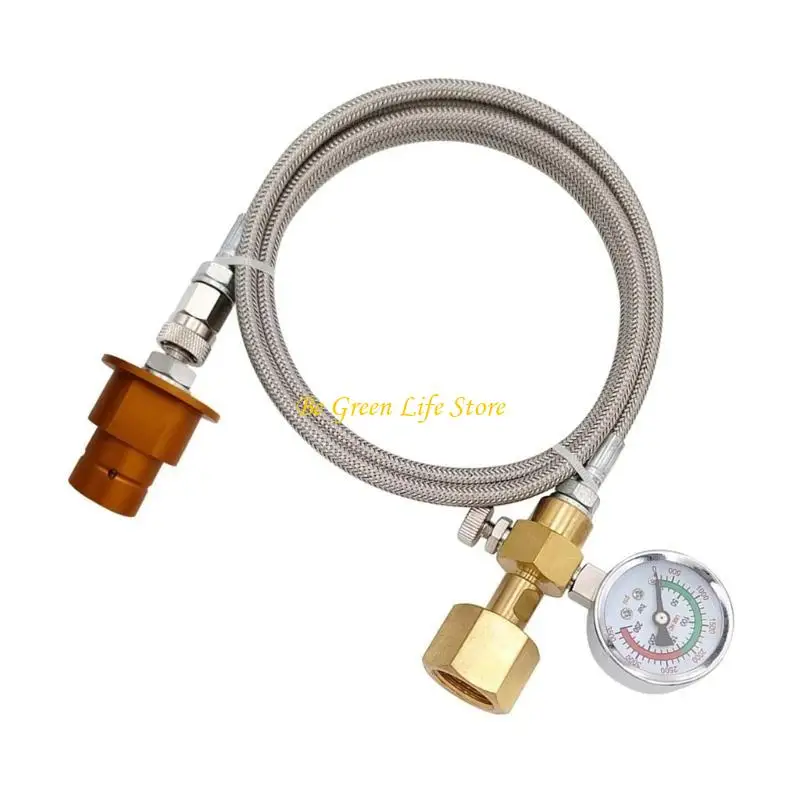 M7DF Quick Co2 Adapter with Flows Control Ball Valves CO2 Cylinder Refill Station Filling Charging Adapter