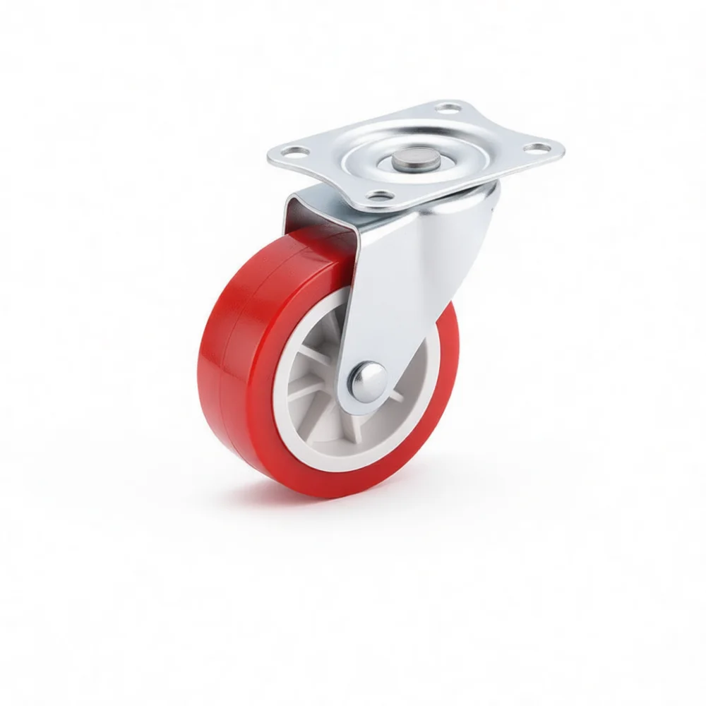 Replacement Caster Wheels For Cart Appliance Furniture 1 3 Inch Silent Swivel Brake Rollers Rubber Mute Castors Hardware