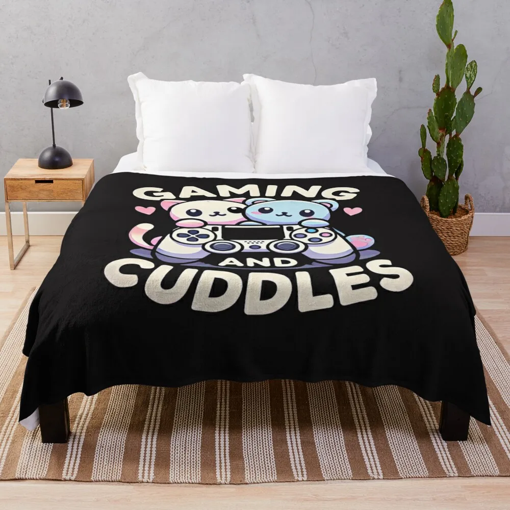 Cute Game Cuddles Relationship Boyfriend Girlfriend Throw Blanket funny gift Quilt Thin Blankets