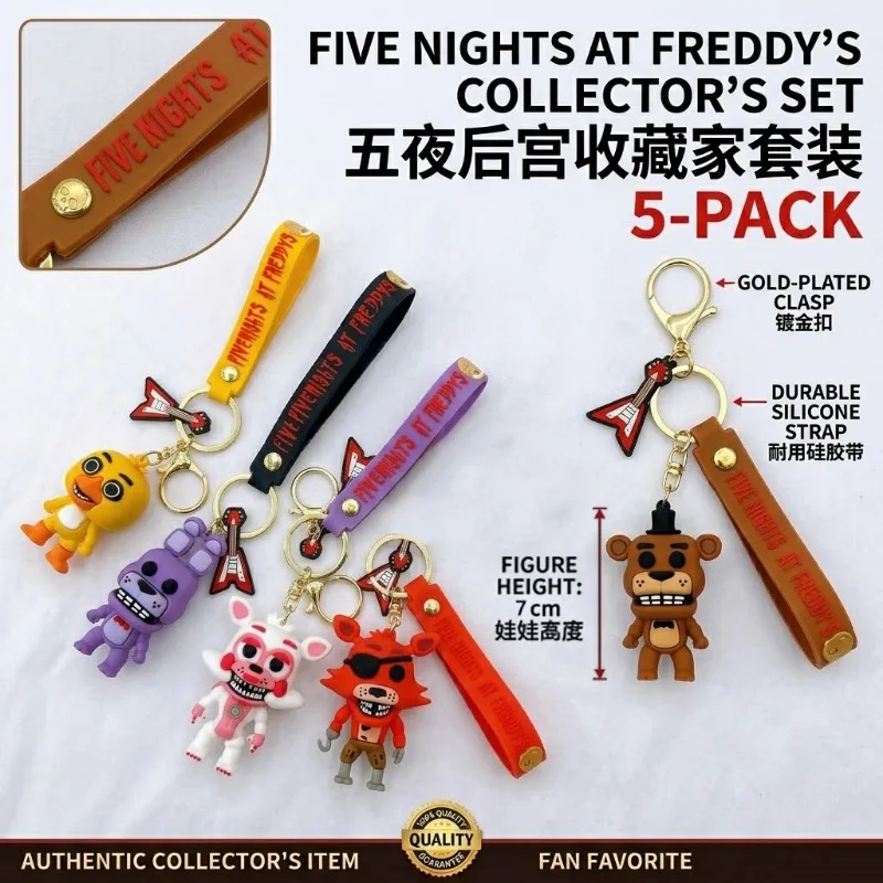 

Оптовая продажа: Мультяшная игровая фигурка FNAF, кукла-медведь Фредди Фазбер, модель игрушки, брелок «Пять ночей с Фредди» для детей, подарок на день рождения
