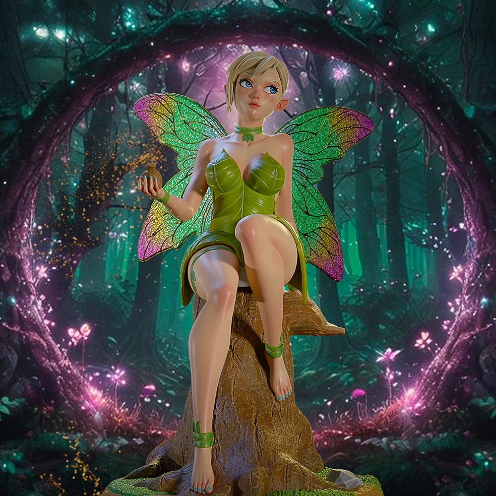 

1/24 3d Printing Model Kit Resin Beautiful Elf Fairy Anime Model Kit DIY Micro Reduction Statue Unpainted Garage Kit Toys